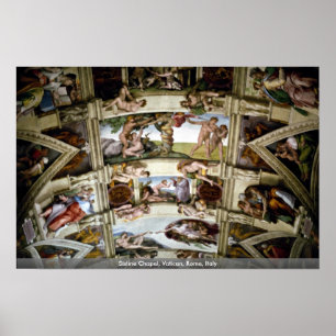 Pôster Capela de Sistine, vaticano, Roma, Italia
