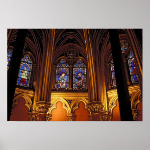 Pôster Capela inferior de La Sainte-Chapelle, Paris, 2