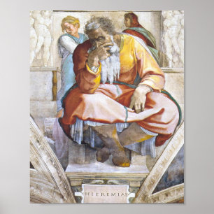 Poster Capela Sistina Ceiling Jeremiah Por Michelangeo
