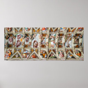 Poster Capela Sistina Michelangelo - Vaticano, Roma, Itá