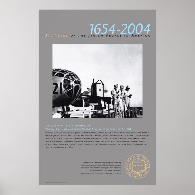 Pôster Capelões da Guerra, Saipan, Marianas, 1944 (Frente)