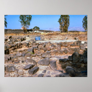 Poster Capernaum, Galilee, local archaeological