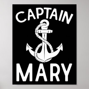 Poster Capitã Mary Navio Iate Navegação Barco Âncora