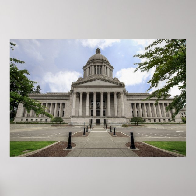 Pôster Capital estatal em Olympia Washington (Frente)