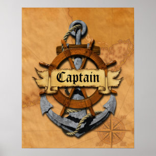 Pôster Capitão Âncora e roda