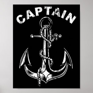 Poster Capitão Ancorado Do Barco 