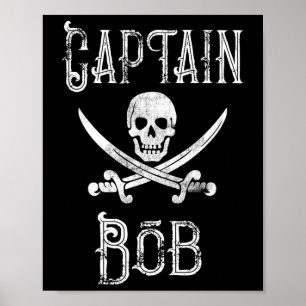 Poster Capitão Bob - Passageiro Pirata Personalizado Vint