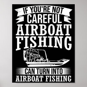Poster Capitão de aerobarco masculino passageiro de barco
