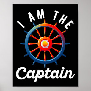 Poster Capitão de Barco Homens Mulheres Boating Engraçado
