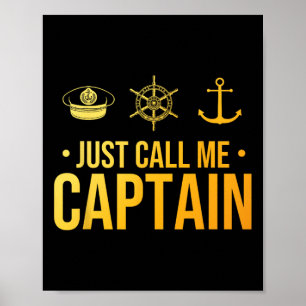 Poster Capitão de Barco Legal Arte Para Homens Mulheres V