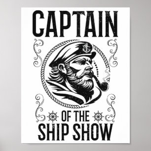 Poster Capitão do barco engraçado