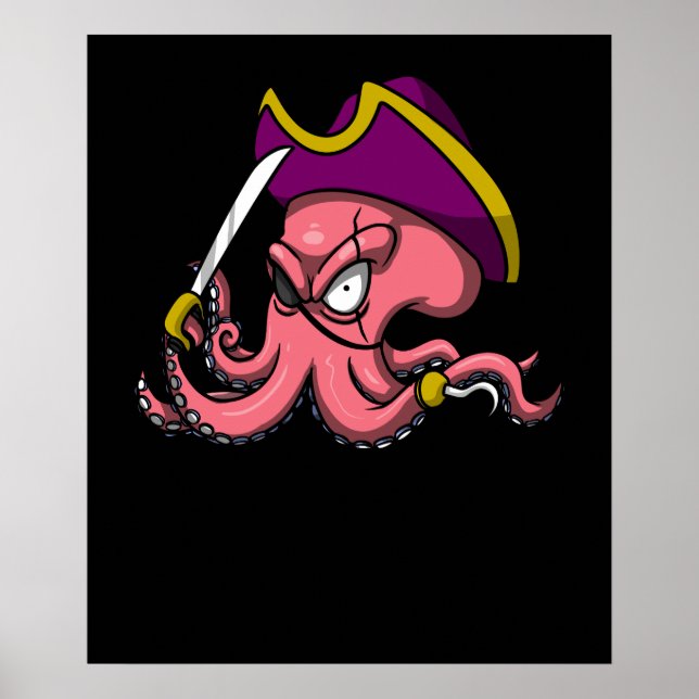 Poster Capitão do Marinheiro do Oceano Pirata de Octopus  (Frente)