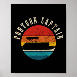 Poster Capitão do Pontão Pontão Vintage Barco Barco Fu
