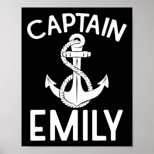 Poster Capitão Emily Barco Nave de Navegação Yacht