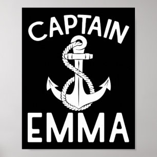 Poster Capitão Emma Yacht Barco de navio de navegação