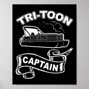 Poster Capitão Funny Tritoon Barco Pontoon Boa