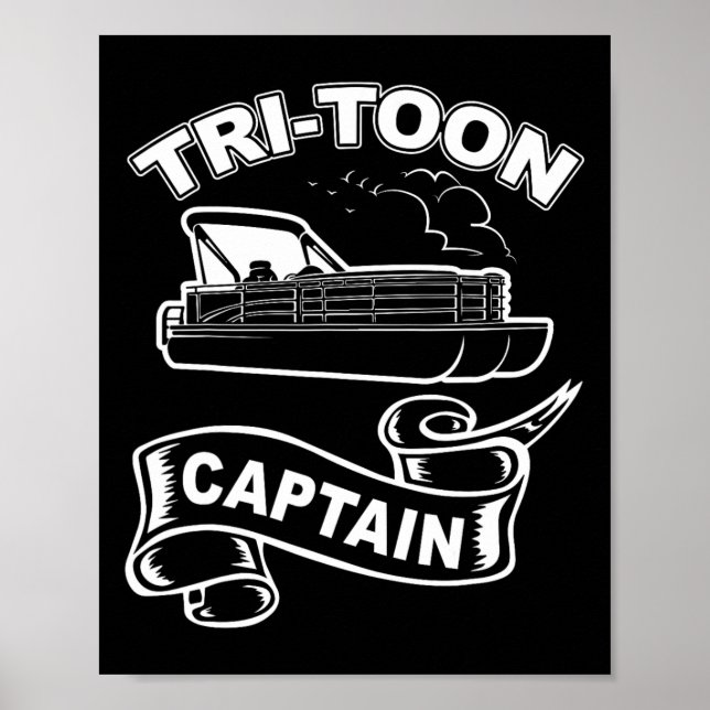 Poster Capitão Funny Tritoon Barco Pontoon Boa (Frente)