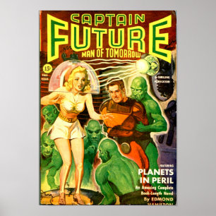 Pôster Capitão Futuro -- Planetas no perigo