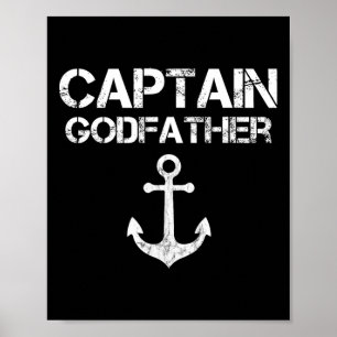 Poster Capitão Goddad Pontoon Lago Sailor Barco de Pesca