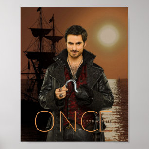 Poster Capitão Hook Comic Sunset