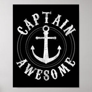 Poster Capitão Incrível - Navegação Vela Âncora Náutico 