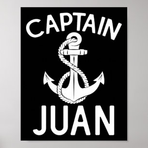Poster Capitão Juan Naviat Barco Yacht Anchor