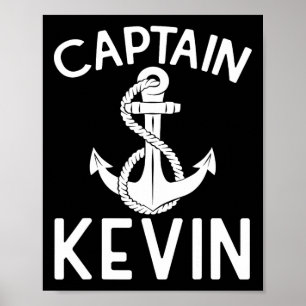 Poster Capitão Kevin Boat Anchor Barco Navio Yacht