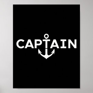 Poster Capitão Marinheiro Anchor Náutico Iate Boa