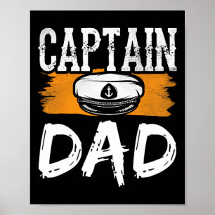 Poster Capitão Pai Iate Barco Tripulação Navio Pai Papai