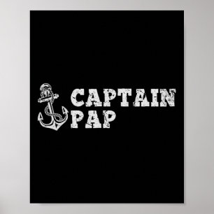Poster Capitão Pap Barco Vintage Boat Anchor Fu