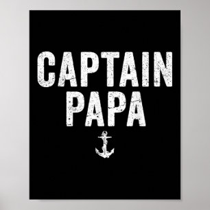 Poster Capitão Papa Barco Pontão Lago Pescaria Vela Sai