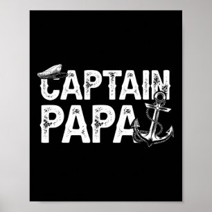 Poster Capitão Papa Pontoon Lago Sailor Barco F