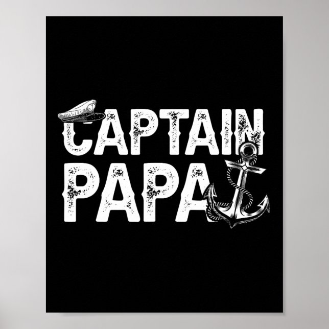 Poster Capitão Papa Pontoon Lago Sailor Barco F (Frente)
