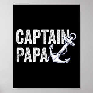 Poster Capitão Papa Pontoon Presente Lago Marinheiro Barc