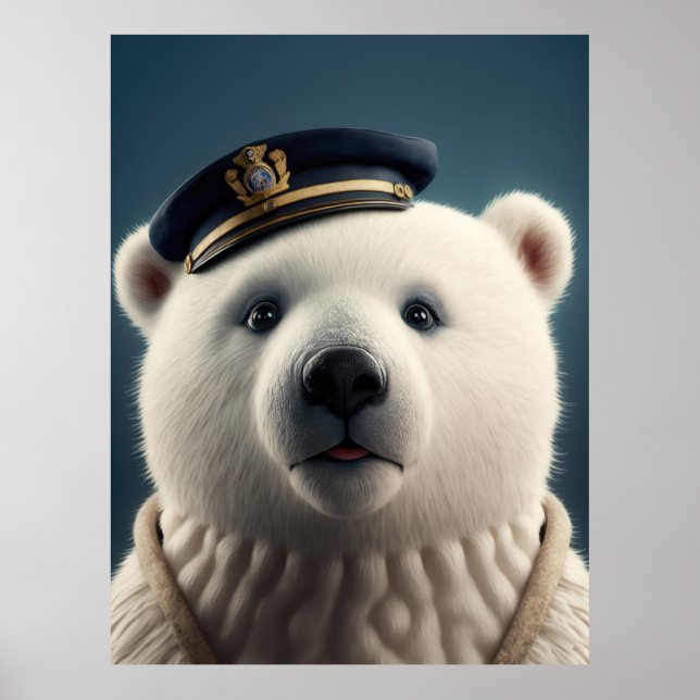 Poster Capitão Piloto de Urso Polar (Frente)