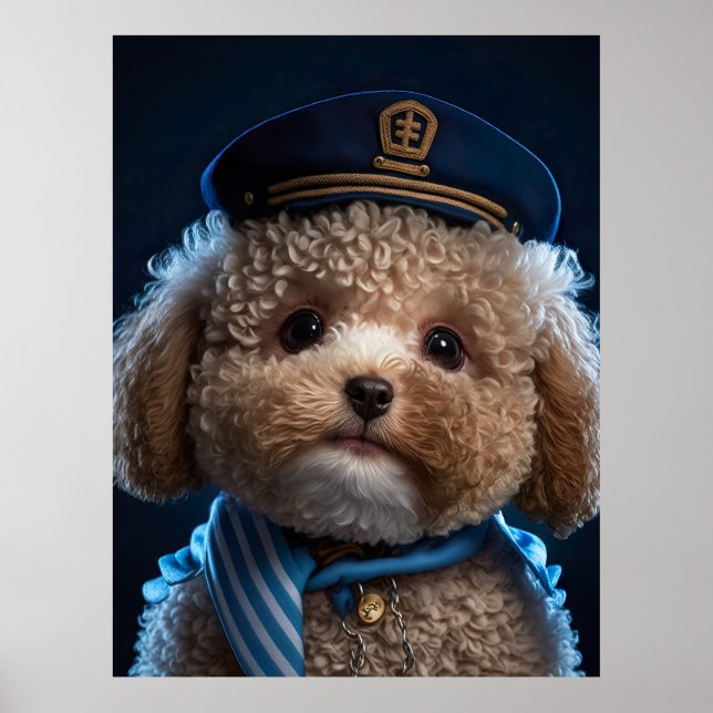 Poster Capitão Piloto Poodle (Frente)