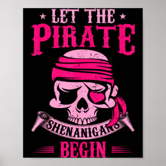 Poster Capitão Pirata Deixe as Travessuras de Pirata Come