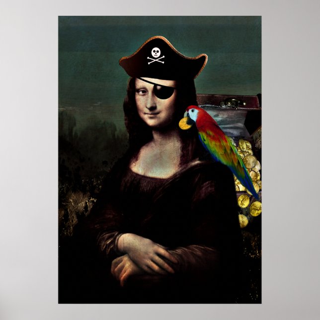 Poster Capitão Pirata Mona Lisa (Frente)
