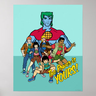 Poster Capitão Planet Group Graphic - O Poder É Seu!