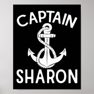 Poster Capitão Sharon Âncora Navio Iate Náutica Barco