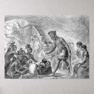 Pôster Capitão Smith salvado por Pocahontas