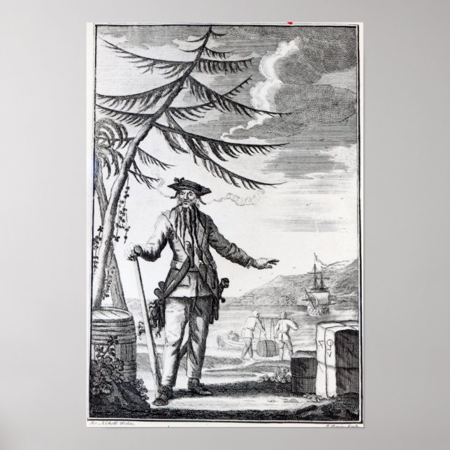 Poster Capitão Teach, comumente chamado Barba Negra (Frente)