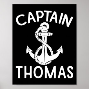 Poster Capitão Thomas Âncora Iate Navegação Navio Barco 