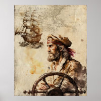 Capitão Vintage e navio