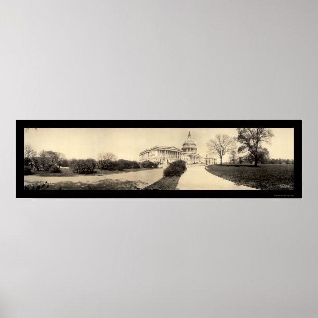 Pôster Capitol Building DC Foto 1909 (Frente)