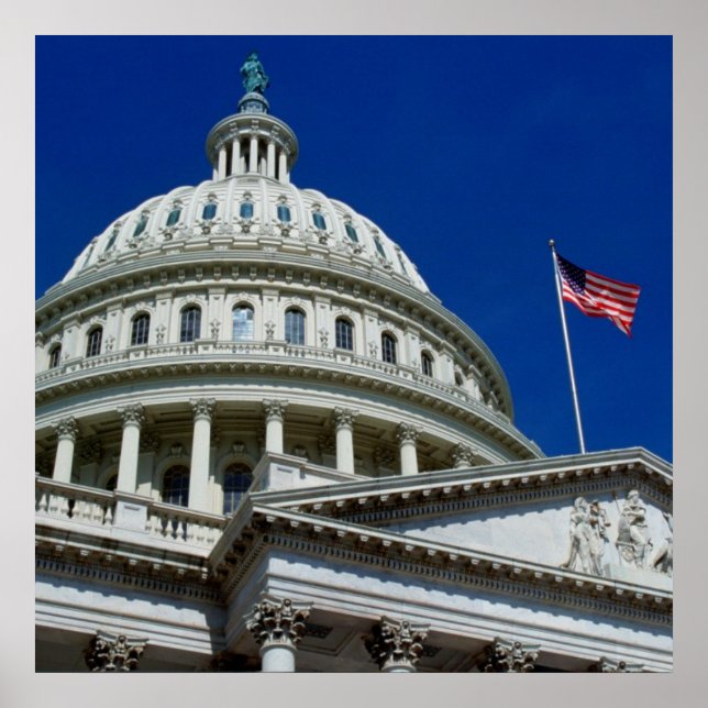 Pôster Capitol Building, Washington, EUA (Frente)