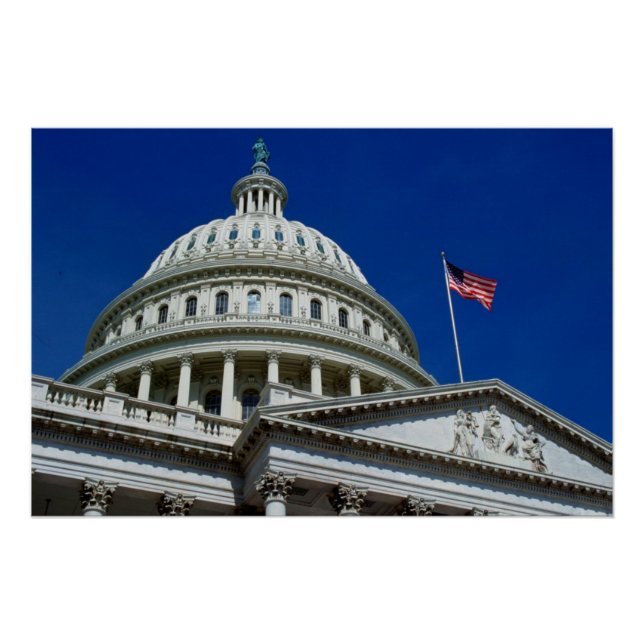 Pôster Capitol Building, Washington, EUA (Frente)