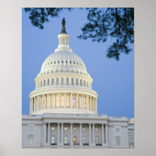 Poster Capitol dos EUA ao anoitecer, Washington D.C. (Dis