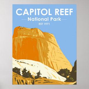 Poster  Capitol Reef National Park Utah Ouro Throne