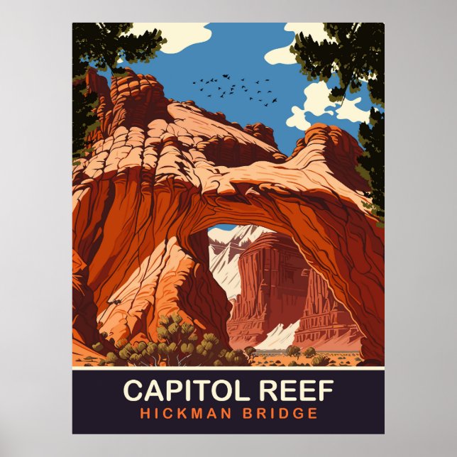 Poster Capitol Reef, Ponte Hickman, Viagem (Frente)
